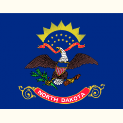 Flaga Dakota Północna. Naklejka.